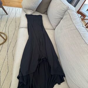 Susana Monaco Black Strapless Maxi Gown